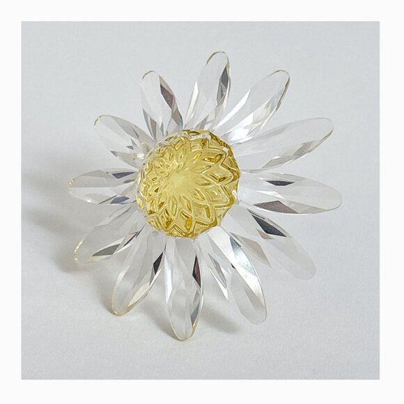 Swarovski - Vintage 1999 RETIRED Crystal Yellow Daisy Flower - Picture 1 of 13